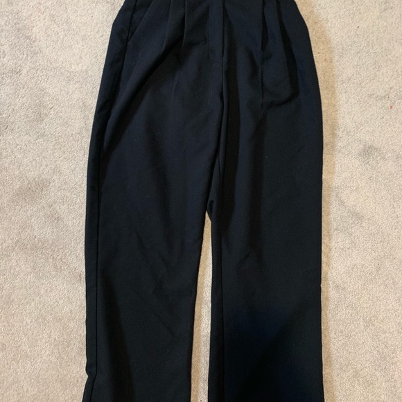 Curve Love Tailored Relaxed Straight Pant - size 27 black - Picture 2 of 3